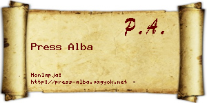 Press Alba névjegykártya